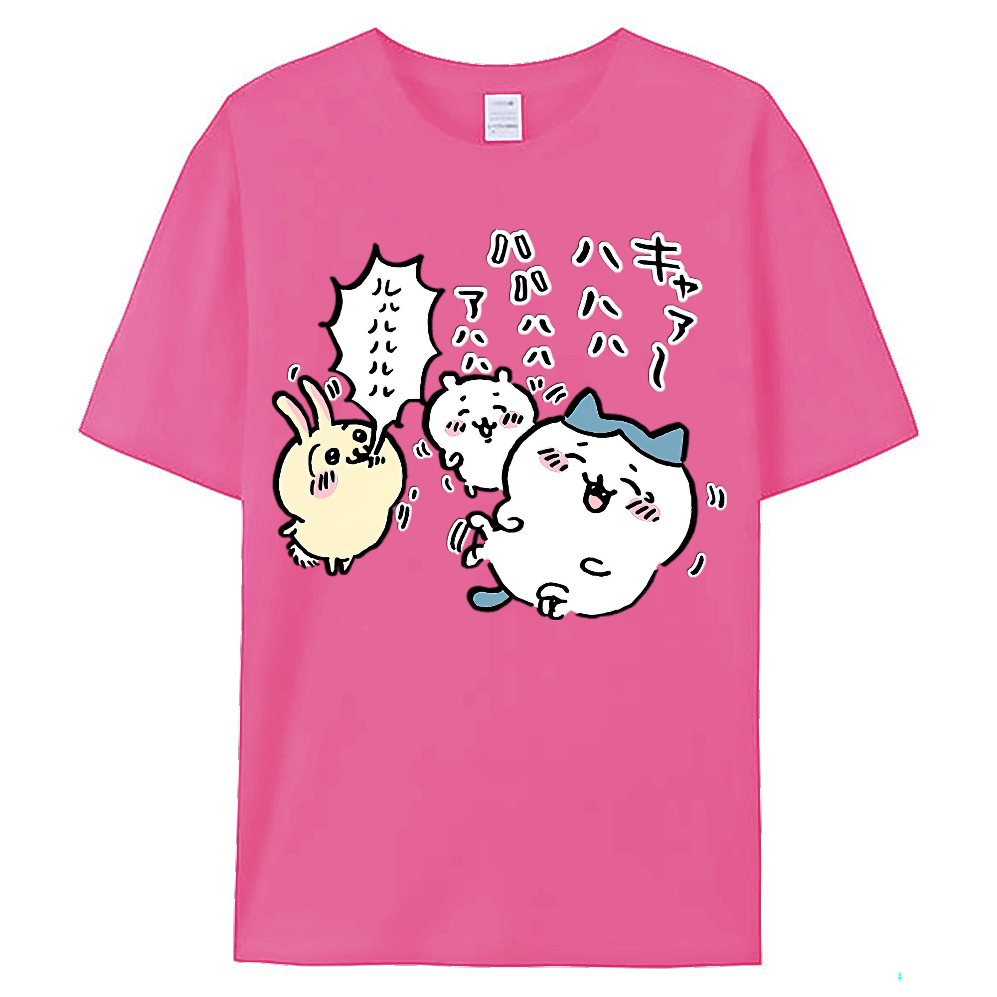 （画像用） ちいかわ うさぎ Chii-kawa usagi レディースカジュアルプリントTシャツ（綿100％）